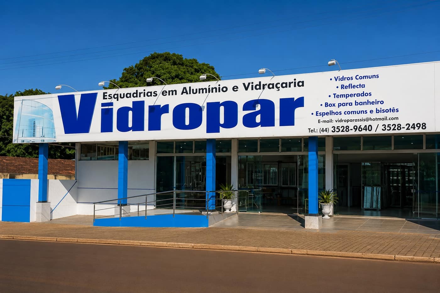 Fachada da loja Vidropar Assis